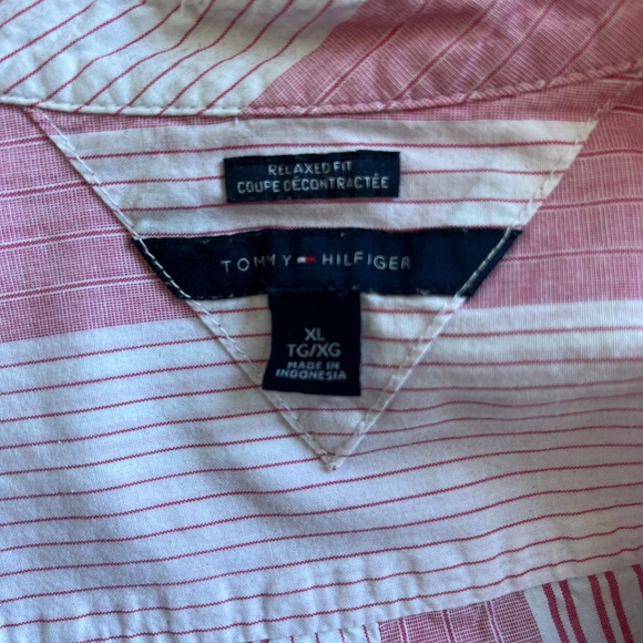 Tommy Hilfiger - Pink & White Stripped Button Down Shirt - Picture 6 of 7